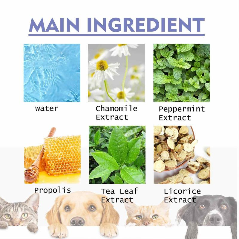 Pet Odor Eliminator Oral Spray Mouth Freshner With Natural Ingredients - For Dogs & Cats