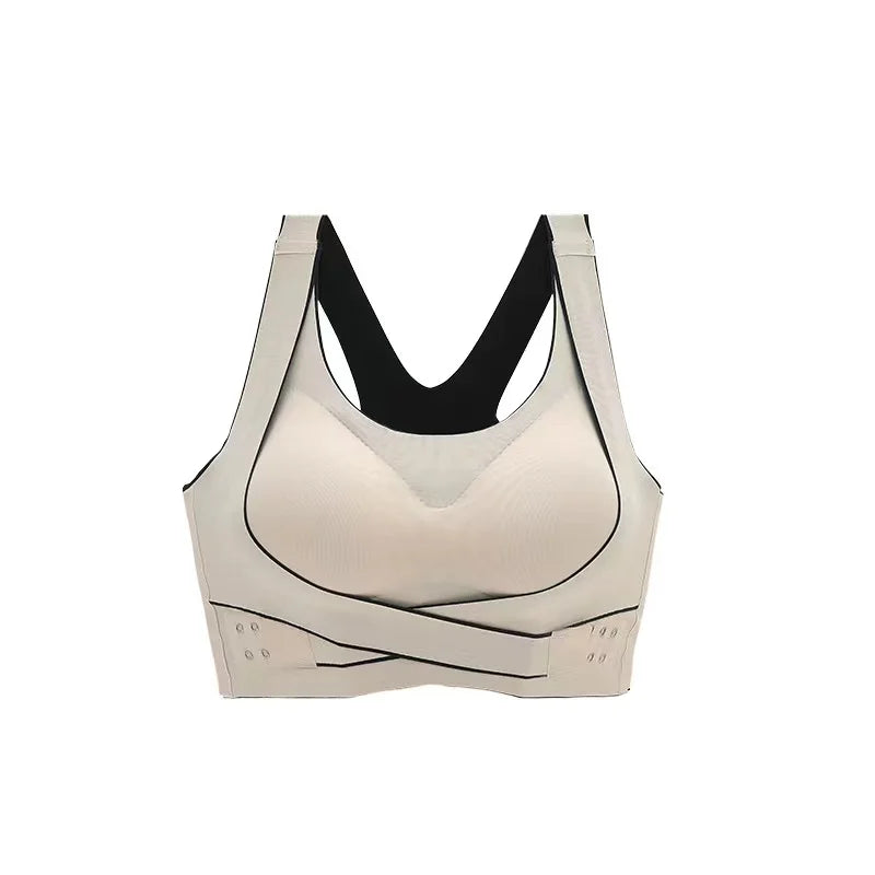 No Trace Sports Women's Underwear Shockproof Gathering Anti-sagging Beautiful Back Fitness Yoga Vest No Steel Ring Women's Bra