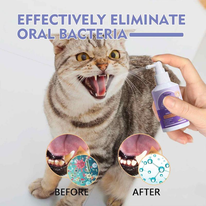 Pet Odor Eliminator Oral Spray Mouth Freshner With Natural Ingredients - For Dogs & Cats