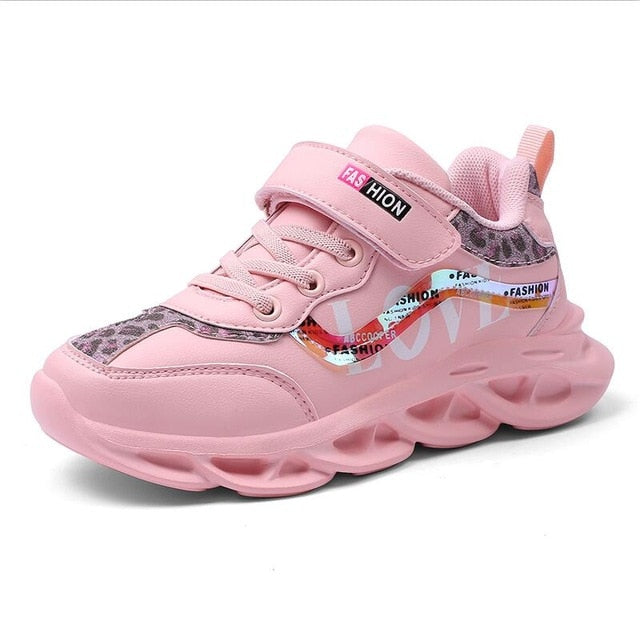 Spring New Kids Pu Leather Shoes Baby Girls Sport Sneakers Children Shoes Boys Fashion Casual Shoes Soft Brand Trainer