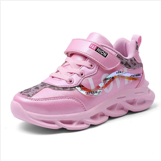 Spring New Kids Pu Leather Shoes Baby Girls Sport Sneakers Children Shoes Boys Fashion Casual Shoes Soft Brand Trainer