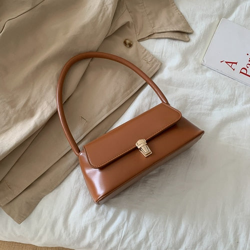 Solid Color PU Leather Handbags For Women 2019 Shoulder Bag Female Small Elegant Totes Lady Handbag Luxury Hand Bag