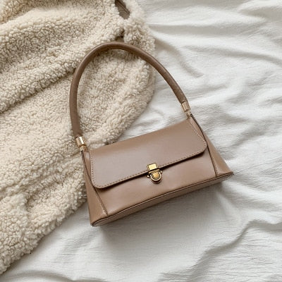 Solid Color PU Leather Handbags For Women 2019 Shoulder Bag Female Small Elegant Totes Lady Handbag Luxury Hand Bag