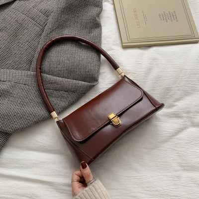 Solid Color PU Leather Handbags For Women 2019 Shoulder Bag Female Small Elegant Totes Lady Handbag Luxury Hand Bag