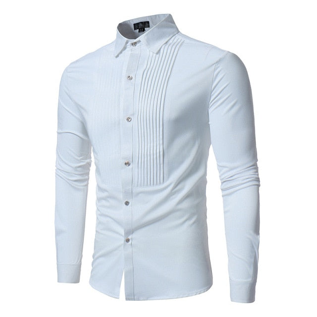 Royal Blue Wedding Tuxedo Shirt Men 2026 Brand Fashion Slim Fit Long Sleeve Mens Dress Shirts Business Casual Chemise Homme