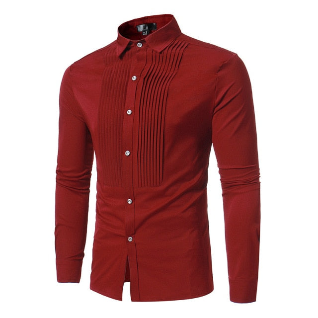 Royal Blue Wedding Tuxedo Shirt Men 2026 Brand Fashion Slim Fit Long Sleeve Mens Dress Shirts Business Casual Chemise Homme